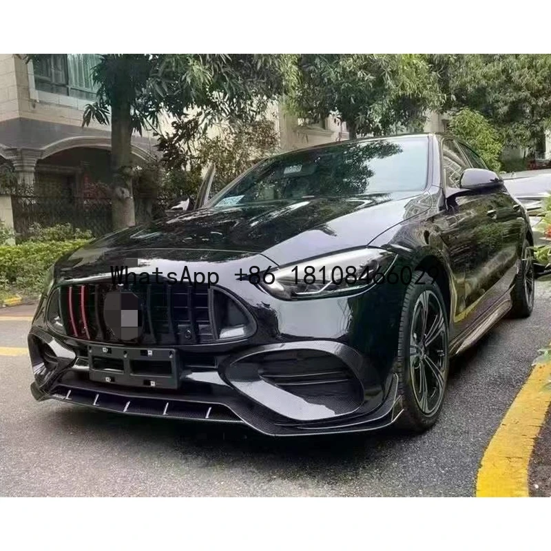 Car Exterior Accessories Body Kit Carbon Fiber Rear Bumper Front air outlet For Mercedes Benz C Class W206 4-Door Sports 2022+