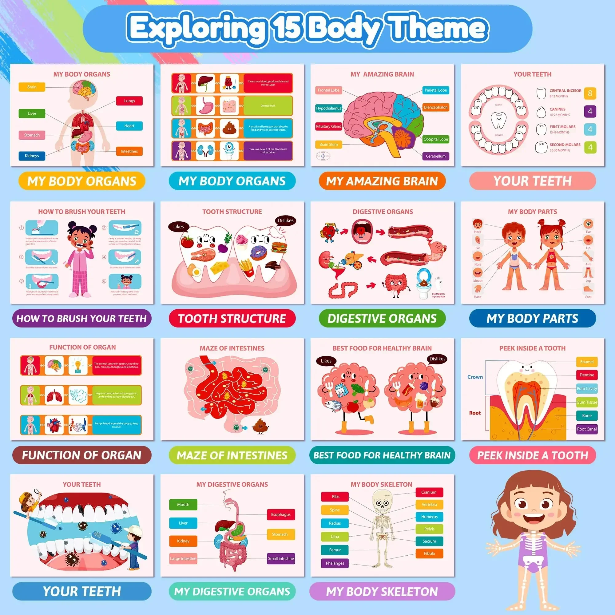 Human Body Anatomy Busy Book for Kids,kindergarten Preschool Learning Activities,Toddler Busy Book,Autism Sensory Toys