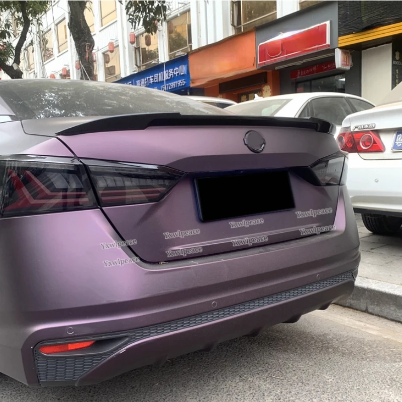 For Nissan Altima Teana Spoiler 2019 2020 2021 2022 ABS Plastic Unpainted Color Rear Trunk Lip Spoiler Wing Car Styling