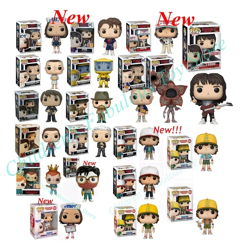 FUNKO POP Stranger all Series Toys Suzie Dustin Steve Robin Max Vinyl Action Figure Collection Models for Children Gifts