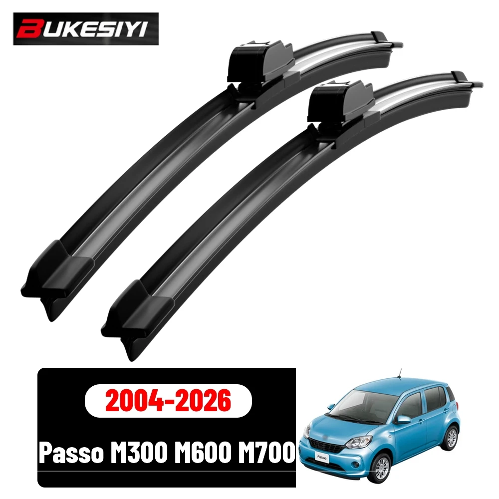2PCS Front Wiper For Toyota Passo M300 M600 M700 2004-2026 Silent Durable High Quality Windshield Wiper Blades Accessories