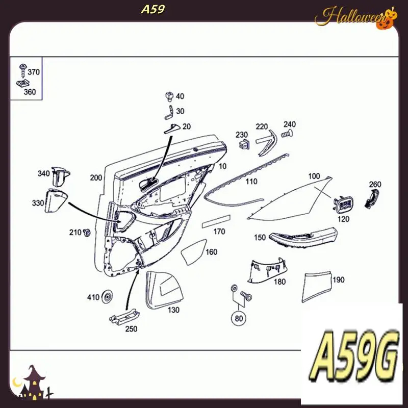 G9-2 PCS Inside Inner Door Handle Cover Trim Door-Pull Handle Silver ABS For Mercedes Benz E CLS Class S211 W211 W219 2003-2009 - Image 3