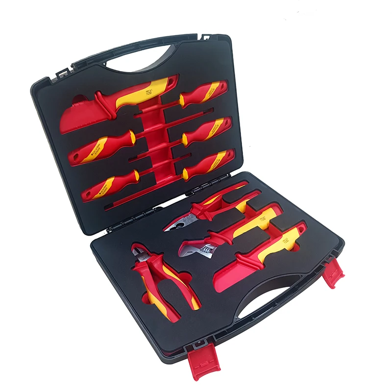 10PCS Insulated Iron Multifunctional Multipurpose Hand Tools Set OEM In PP Box