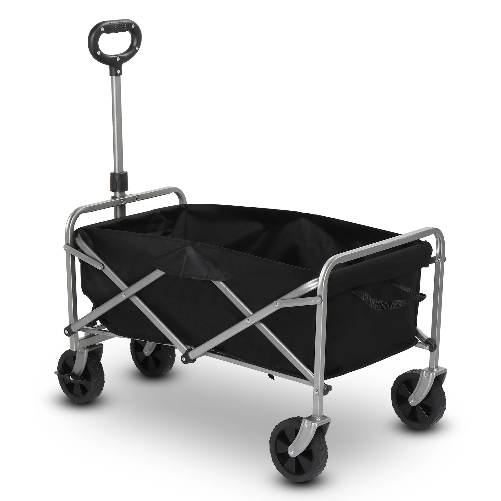 

Heavy Duty Large Capacity Folding Wagon Shopping Beach Garden Pull Trolley Collapsible Folding Outdoor Portable Utility Cart