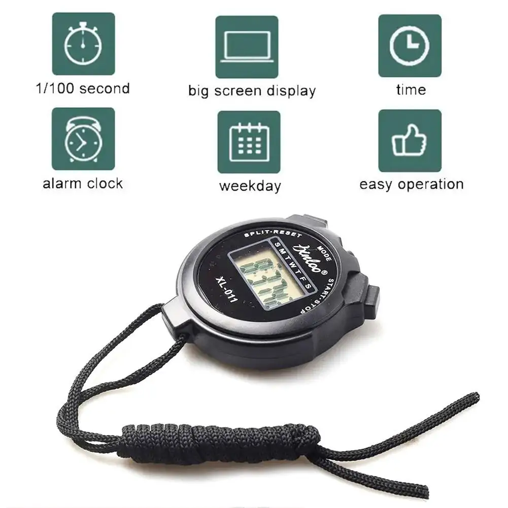 Digital Display Electronic Stopwatch Plastic Professional Sports Timer Equipment Sports Stopwatch Timer Stopwatch