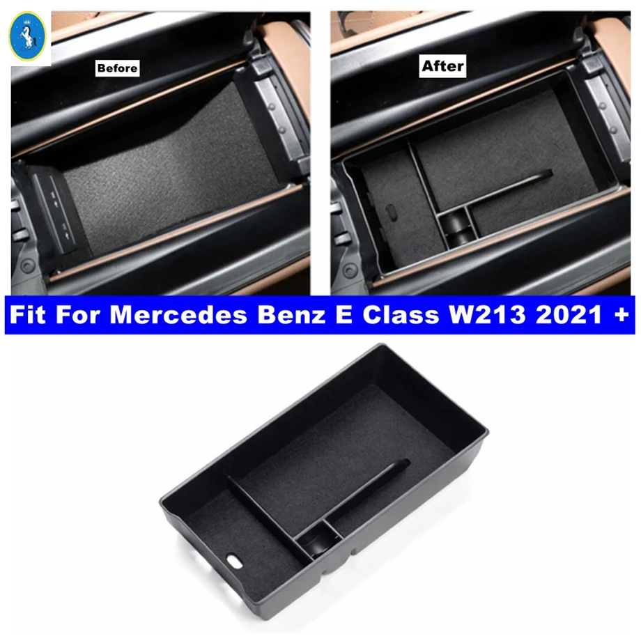 

Auto Armrest Rest Storage Box Center Console Glove Organiser Accessories Cover Fit For Mercedes Benz E Class W213 2021 2022 2023