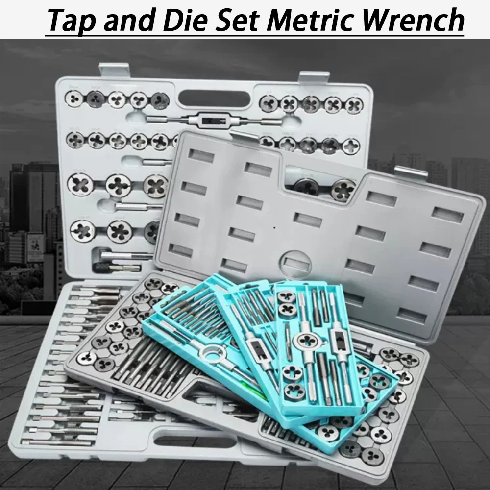 12/20PCS Tap and Die Set chiave metrica tagliata M3-M12 mano filettatura strumento carburo di tungsteno Tap Die vite filettatura che fa Set di punte