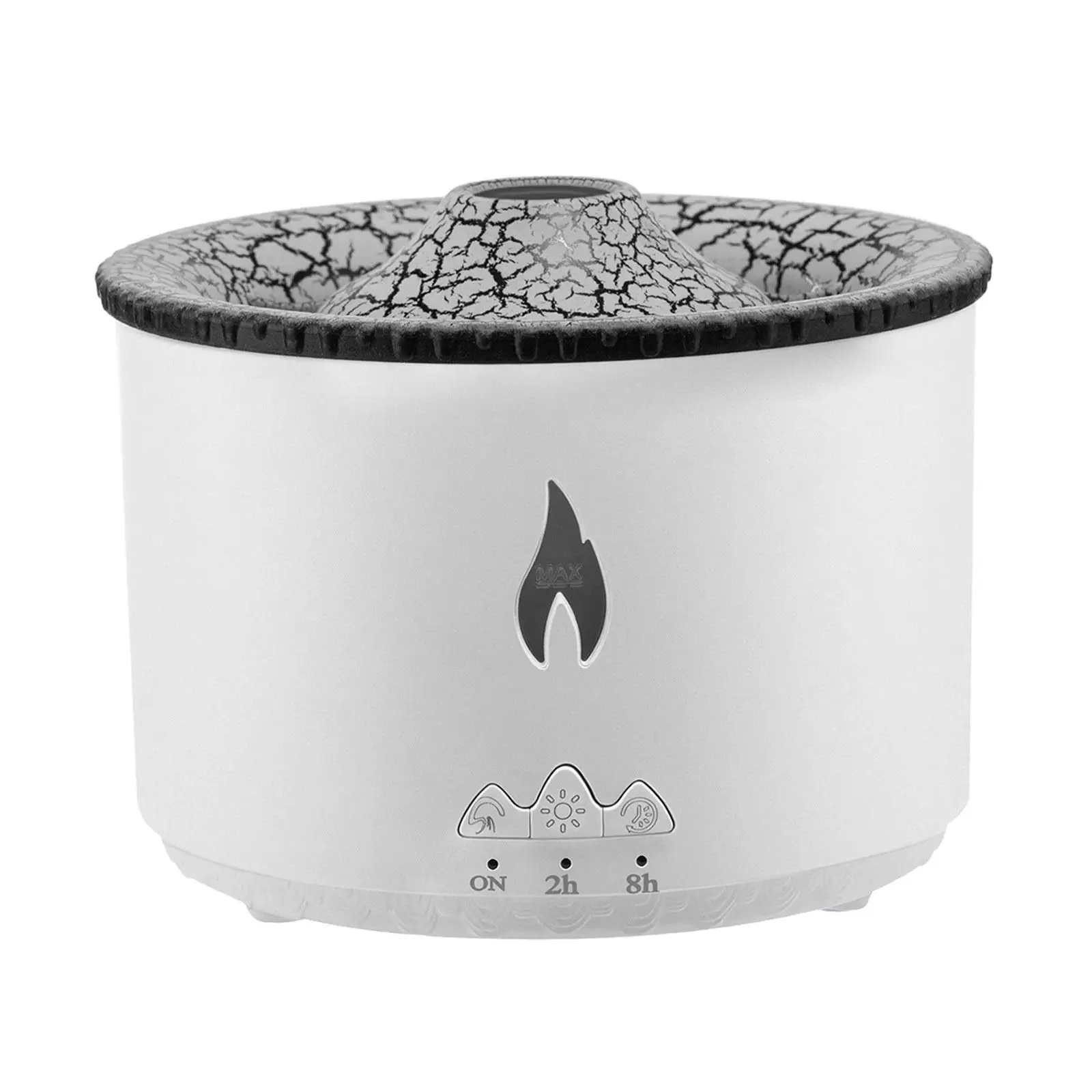 Compact Flame Simulation Humidifier LED Night Light Mist Aroma Diffuser Air Purifier for Yoga Office Home