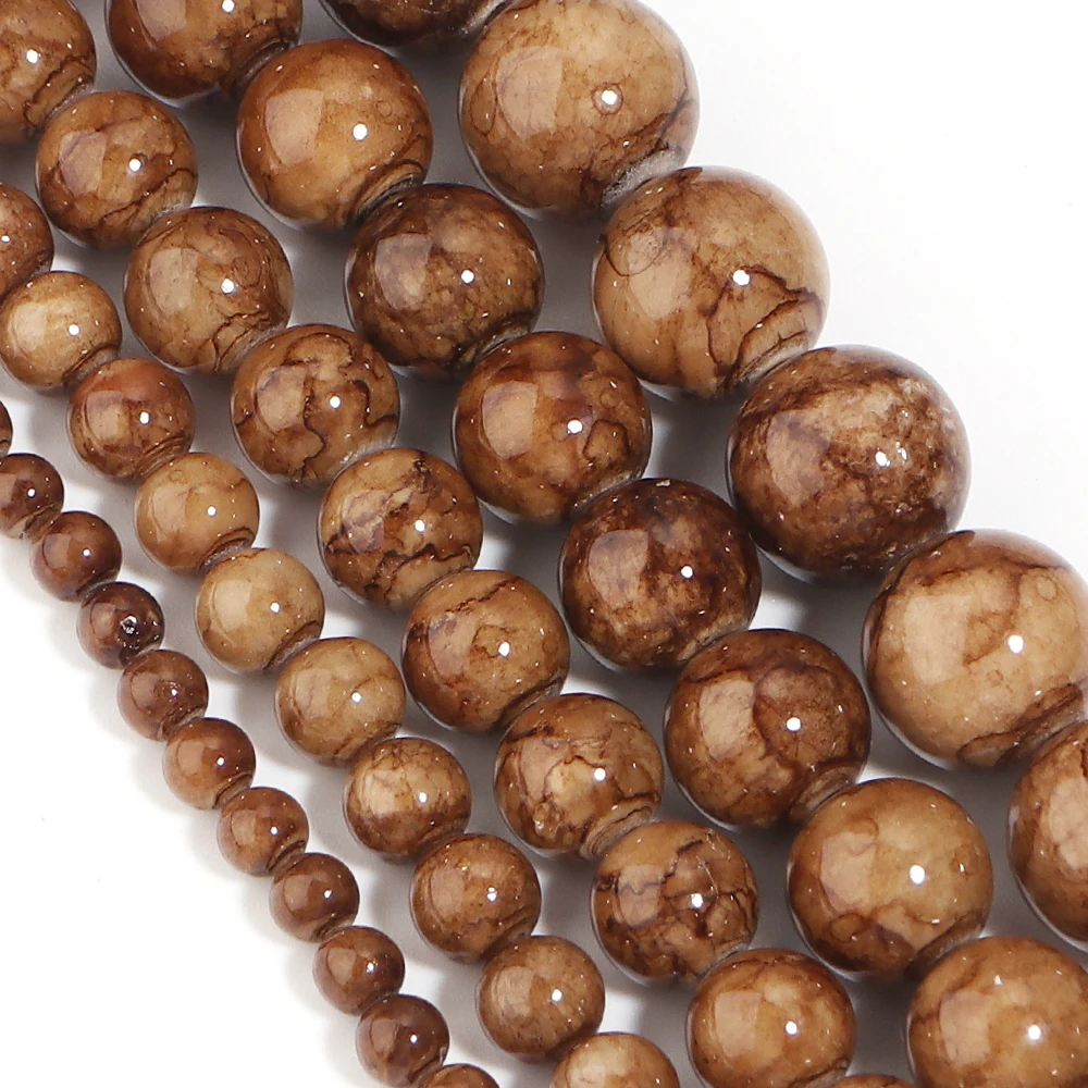 ลูกปัดหยกเปอร์เซียลายทางธรรมชา - Jewelry Making Gemstones บทวิจารณ์และราคา