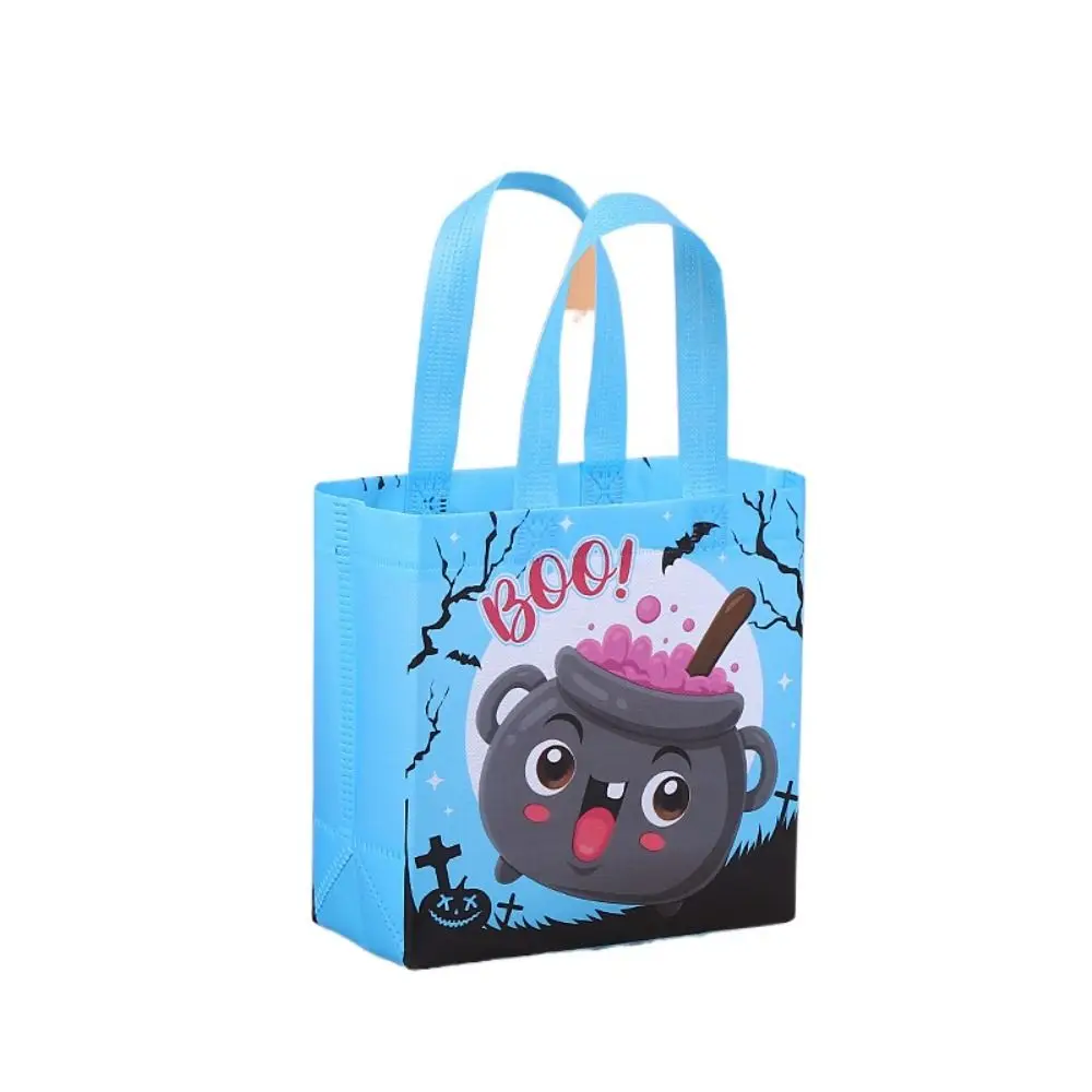 

Funny Ghost Halloween Non-woven Handbag Large Capacity Castle Halloween Gift Bag Trick or Treat Bag Printed Pumpkin Bag Kids