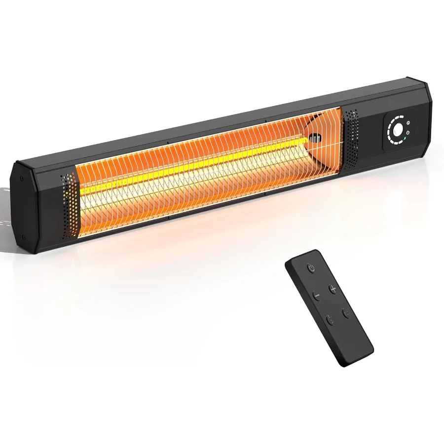 

2S Инфракрасный уличный обогреватель с быстрым нагревом и 9 регулируемыми уровнями нагрева Технология датчика движения 34-дюймовый дизайн 9-часовой таймер Func