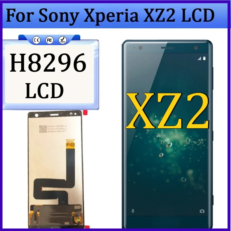New LCD lcd For Sony Xperia XZ2 H8296 Touch Screen Digitizer Assembly Replacement For Sony XZ2 LCD NO Frame