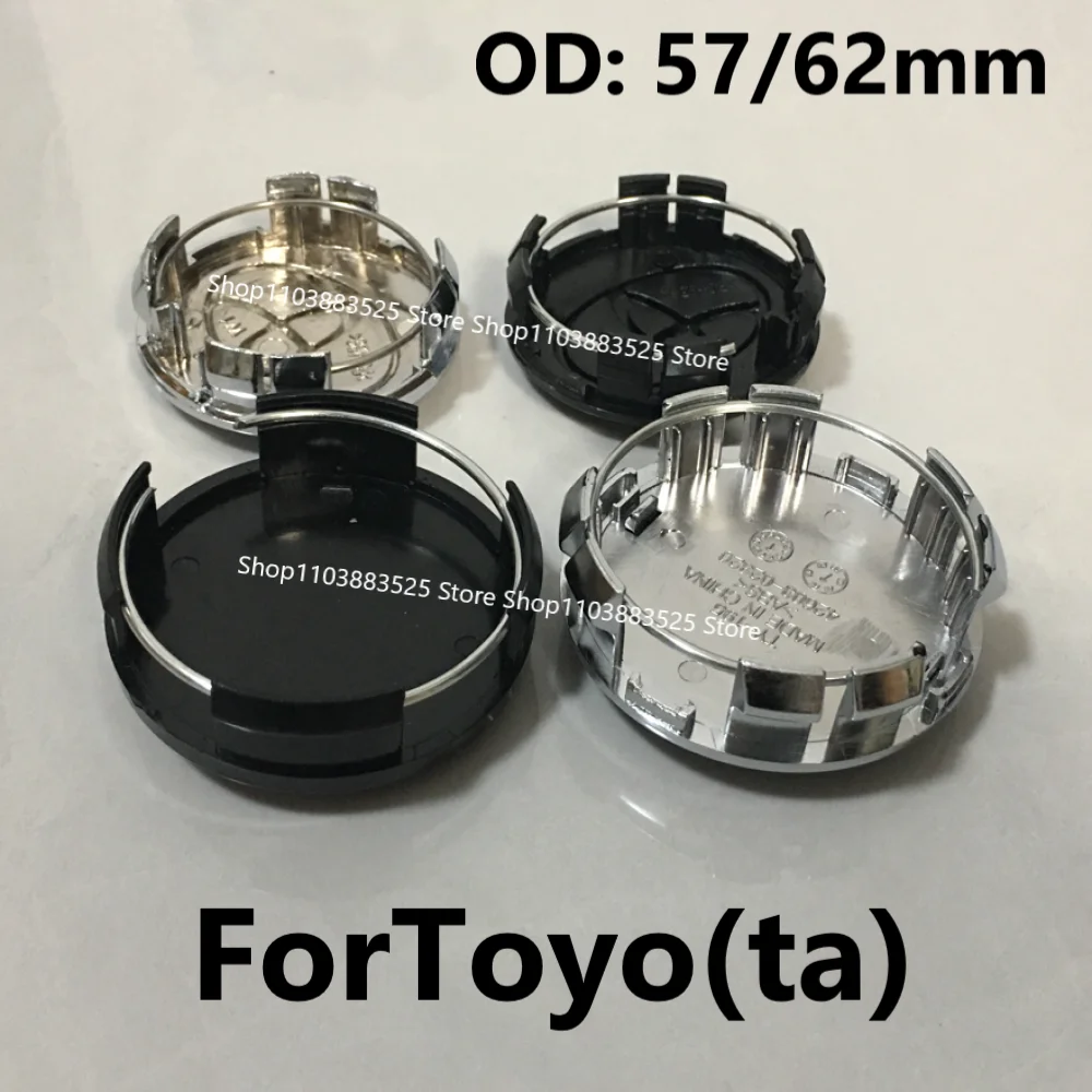 4pcs OD 57/62mm Car Wheel Center HubCap for COROLLA  Toyo CAMRY SIENNA VIOS YARLS RAV 4 LANDCRUSER Hub Caps Accessories