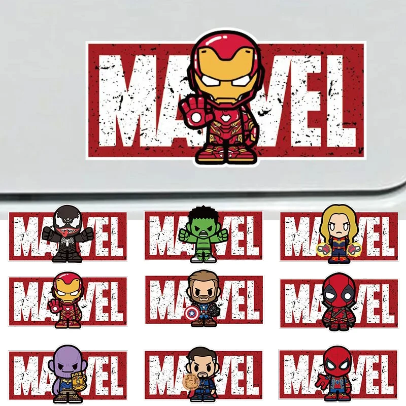 Adesivo Engraçado da Marvel 20x10cm, Venom, Iron Man, Hulk, Thor, Thanos, Deadpool, Adesivo Reflexivo para Motocicleta, Decalque para Carro