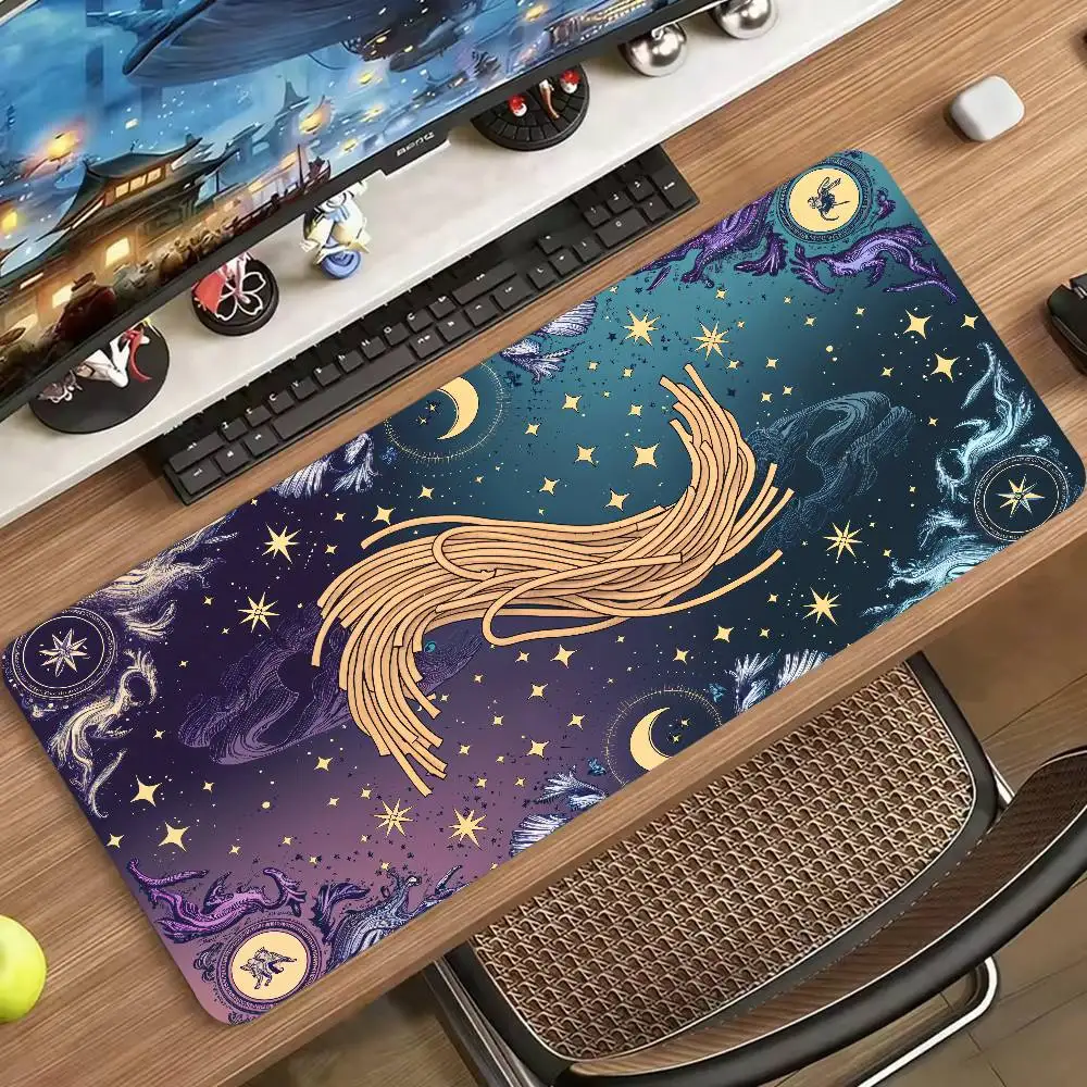 

Luxury Sun And Moon Cool STAR Gaming Mouse Pad Large Keyboard Mousepad for Non-Slip Stitched Edge Desk Mat