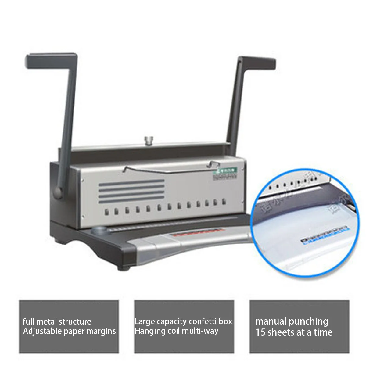 Manual Double Coil Punching and Binding Machine for Notebook Wire Binding Tool