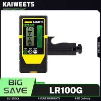 KAIWEETS LR100G Laser Detector, Double-sided Receiver, Working Range Up to 196ft, Adjustable Beeper, Rod Clamp, Easy visual read