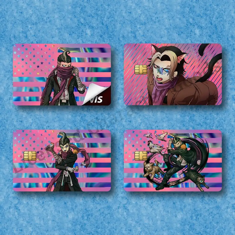 G-Gundham T-Tanaka Laser Film 4 In 1 Set Card Skin Stickers Full Half Cover Chip Window Credit Metro ID Cards