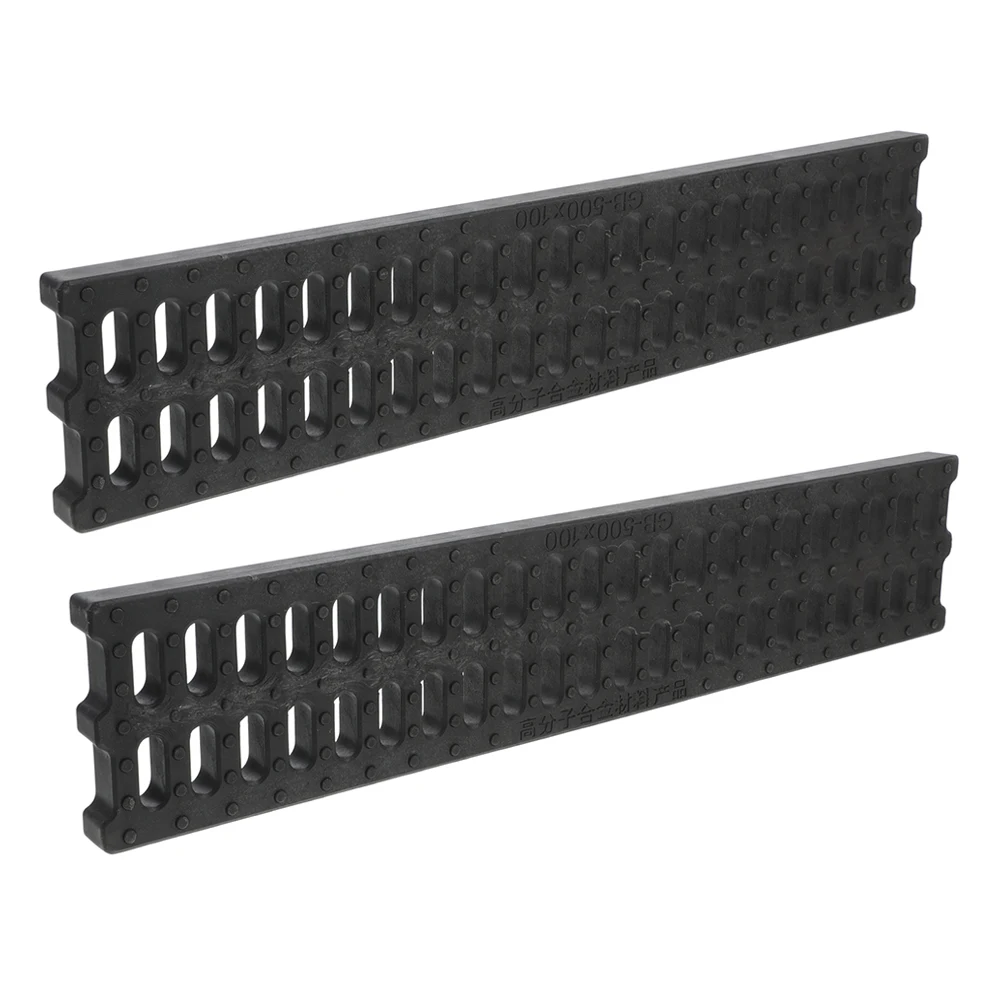

2pcs Trench Cover Drainage Grate Resin Pipe Channel Black Garage High Polymer Outdoor Kitchen Bathroom Swimming Pool Garden