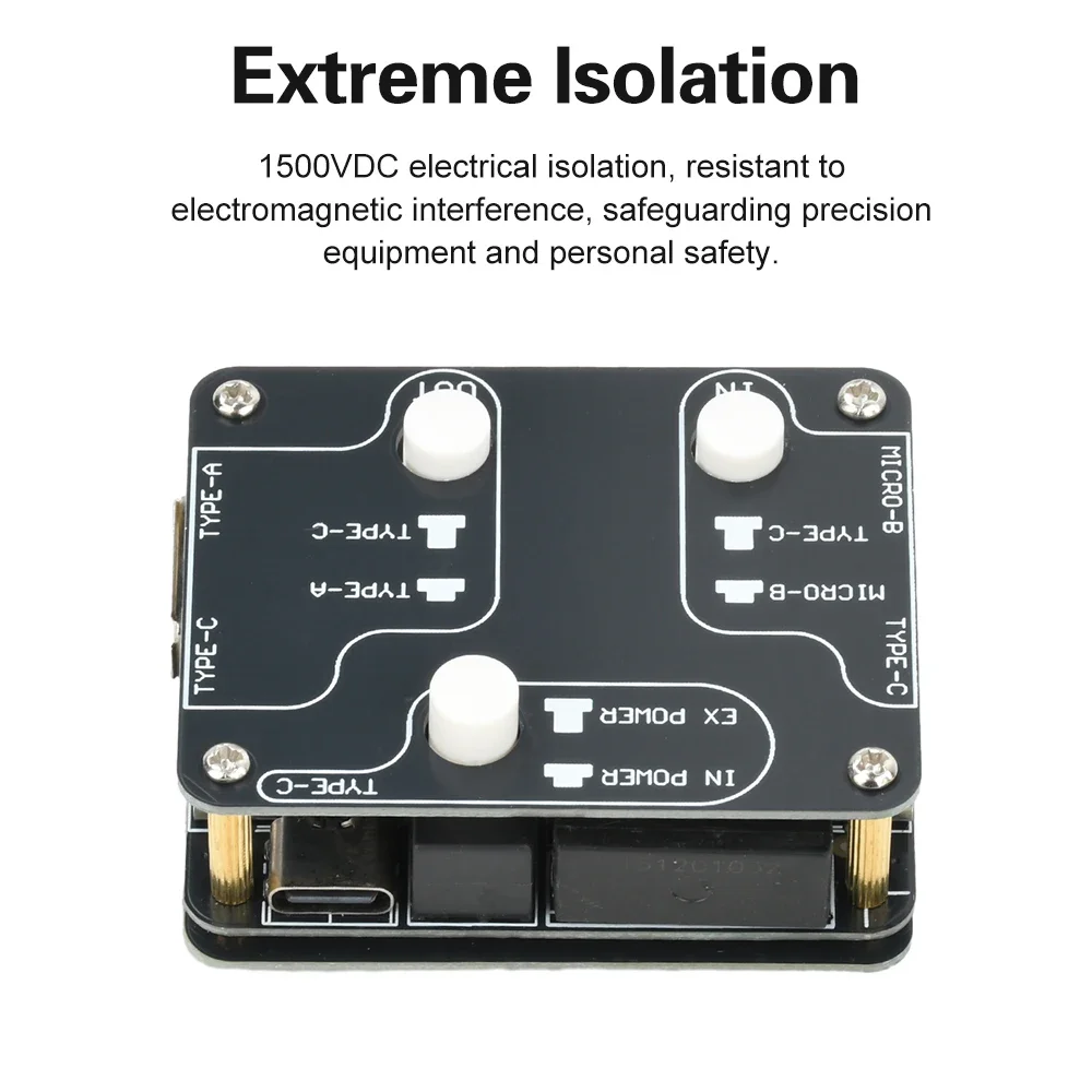 U8Pro USB 2.0 Isolator High-Speed Isolation Module 480Mbps Audio Noise Filter with 1500VDC Protection Plug-and-Play DAC Decoders