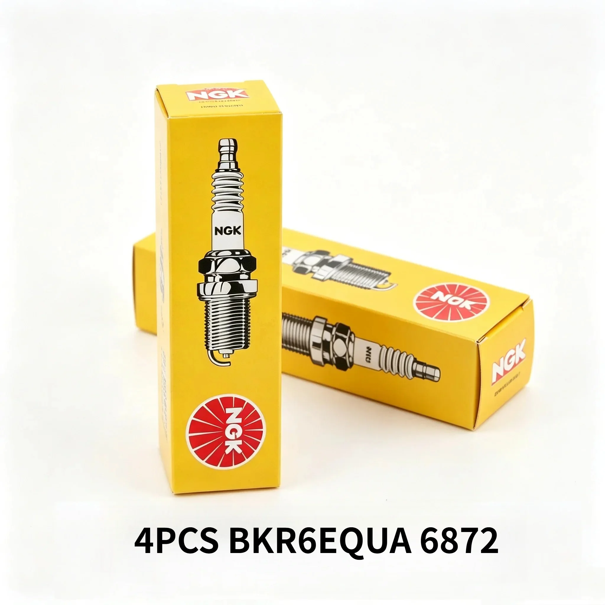 NGK Nickel Alloy Spark Plugs BKR6EQUA 6872 4PCS Fits VW Phaeton Touareg Audi A6 A8 4.2L