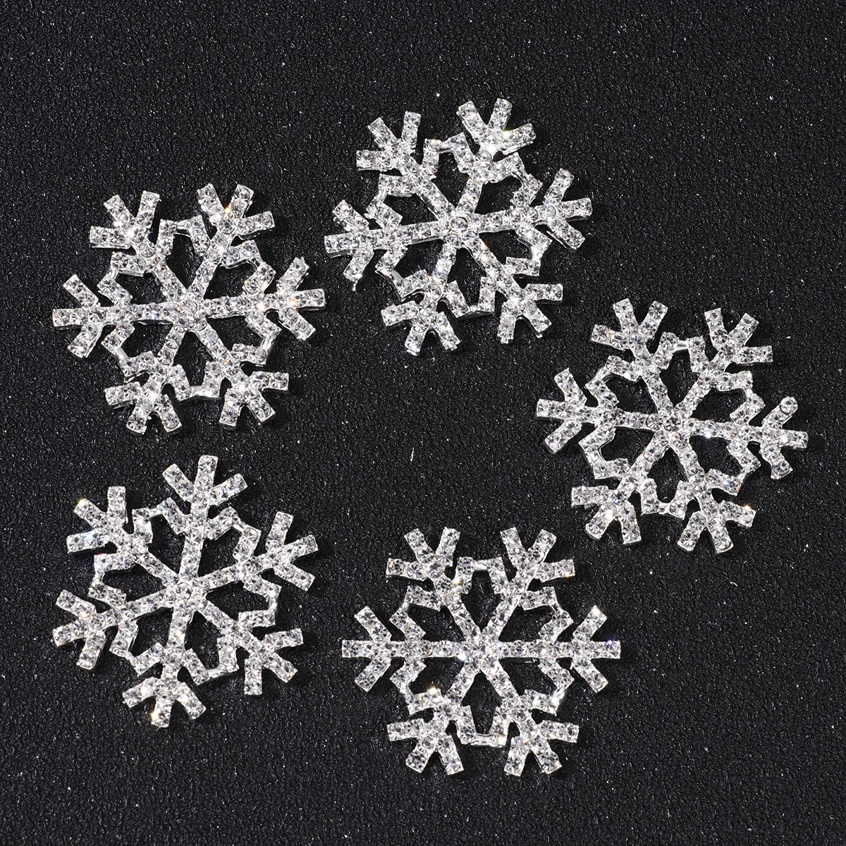 

5 шт., серебряные аксессуары для обуви со снежинками, зажимы для обуви со стразами, стильные украшения для свадебной обуви, сандалии на плоской подошве на высоком каблуке