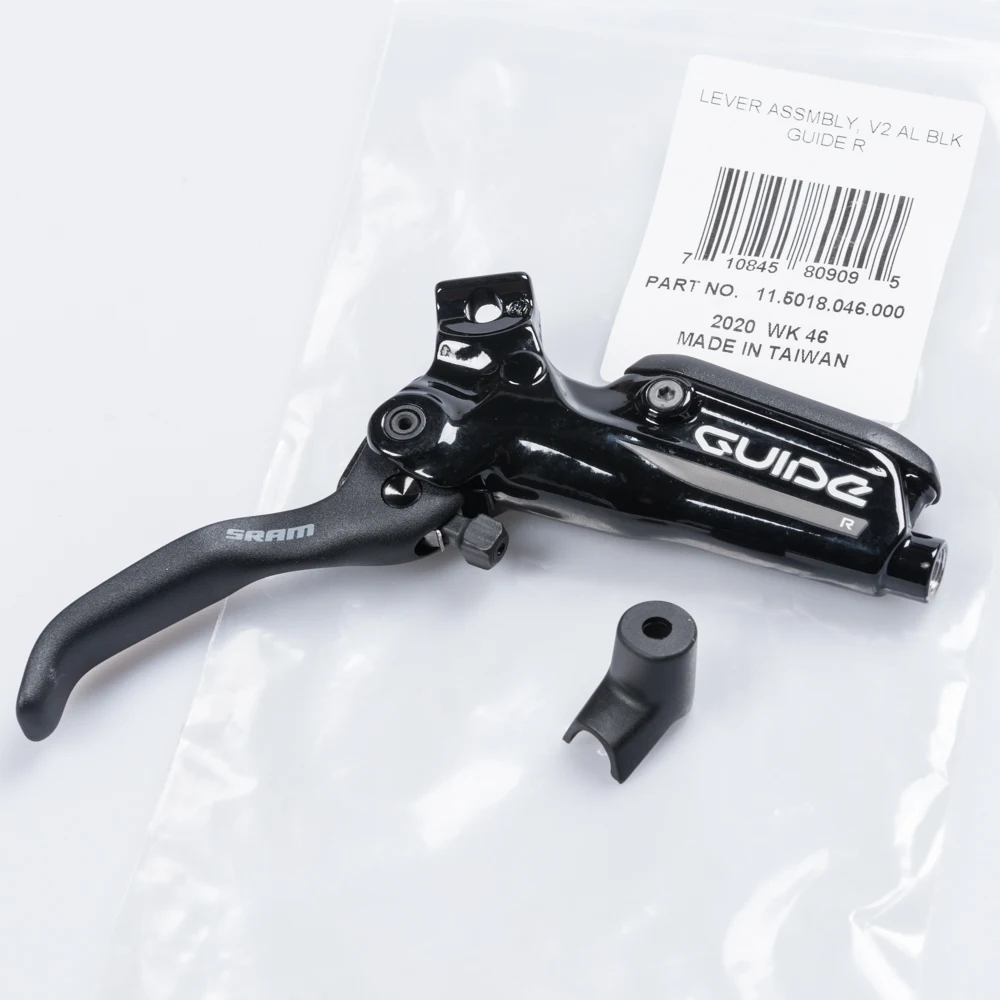 

SRAM 11.5018.046.000 DISC BRAKE LEVER ASSEMBLY ALUMINUM LEVER (ASSEMBLED, NO HOSE INCLUDES BARB & OLIVE) VERSION 2 BLACK GUIDE R