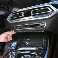 For BMW X5 G05 X6 G06 X7 G07 2019-2022 ABS Carbon Fiber Style Center Control Volume Adjustment Frame Trim Decorative Accessories