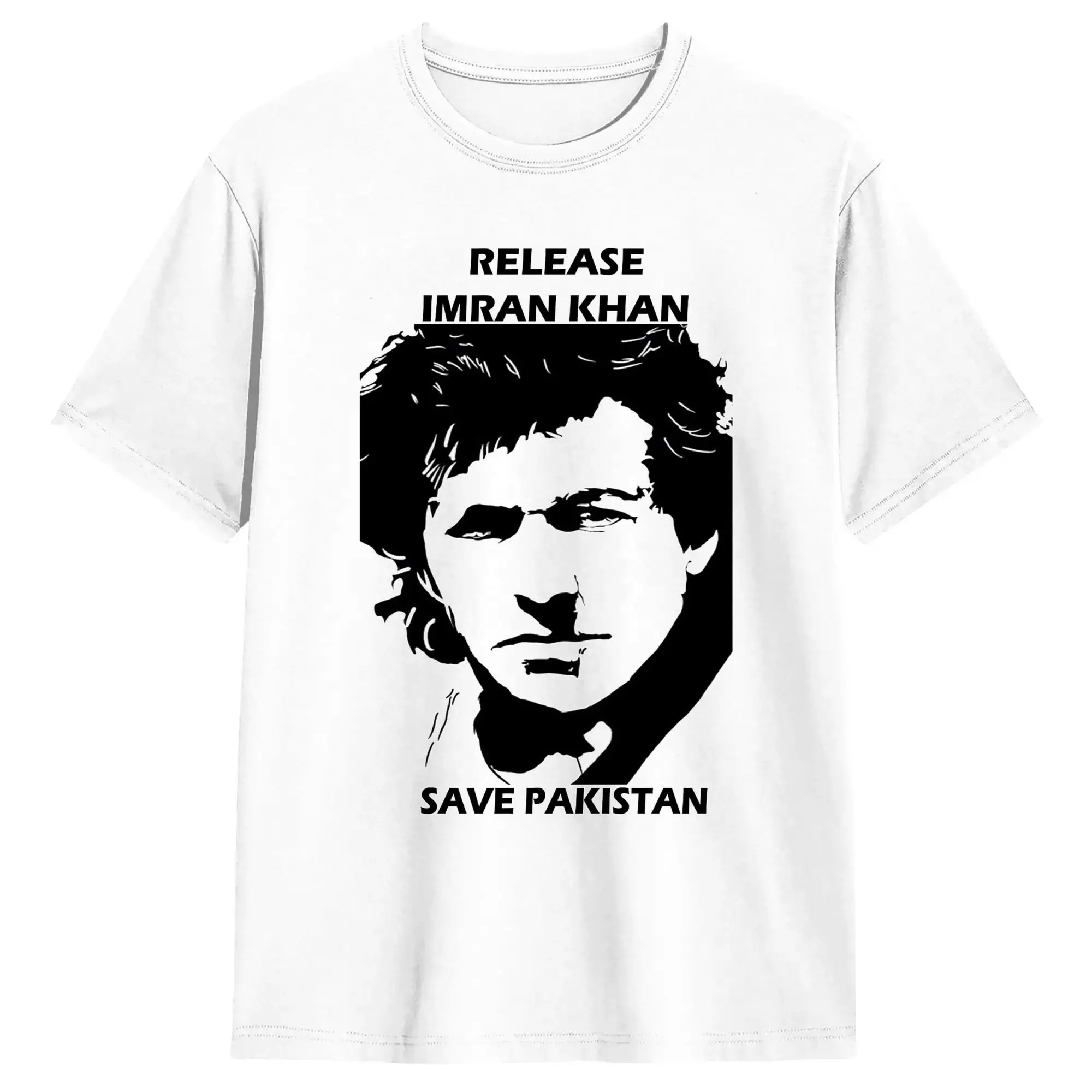 Freedom For Imran Khan Save Pakistan  T Shirt  Leisure T Shirts Short-Sleeve Tshirt Beach 100% Cotton 4XL 5XL 6XL Clothes