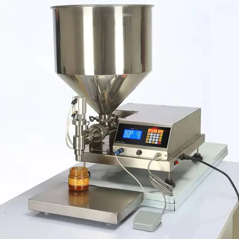 Automatic quantitative filling machine,Sauce filling machine, liquid weighing, hot pot mixture, base, sesame, pepper, bean paste