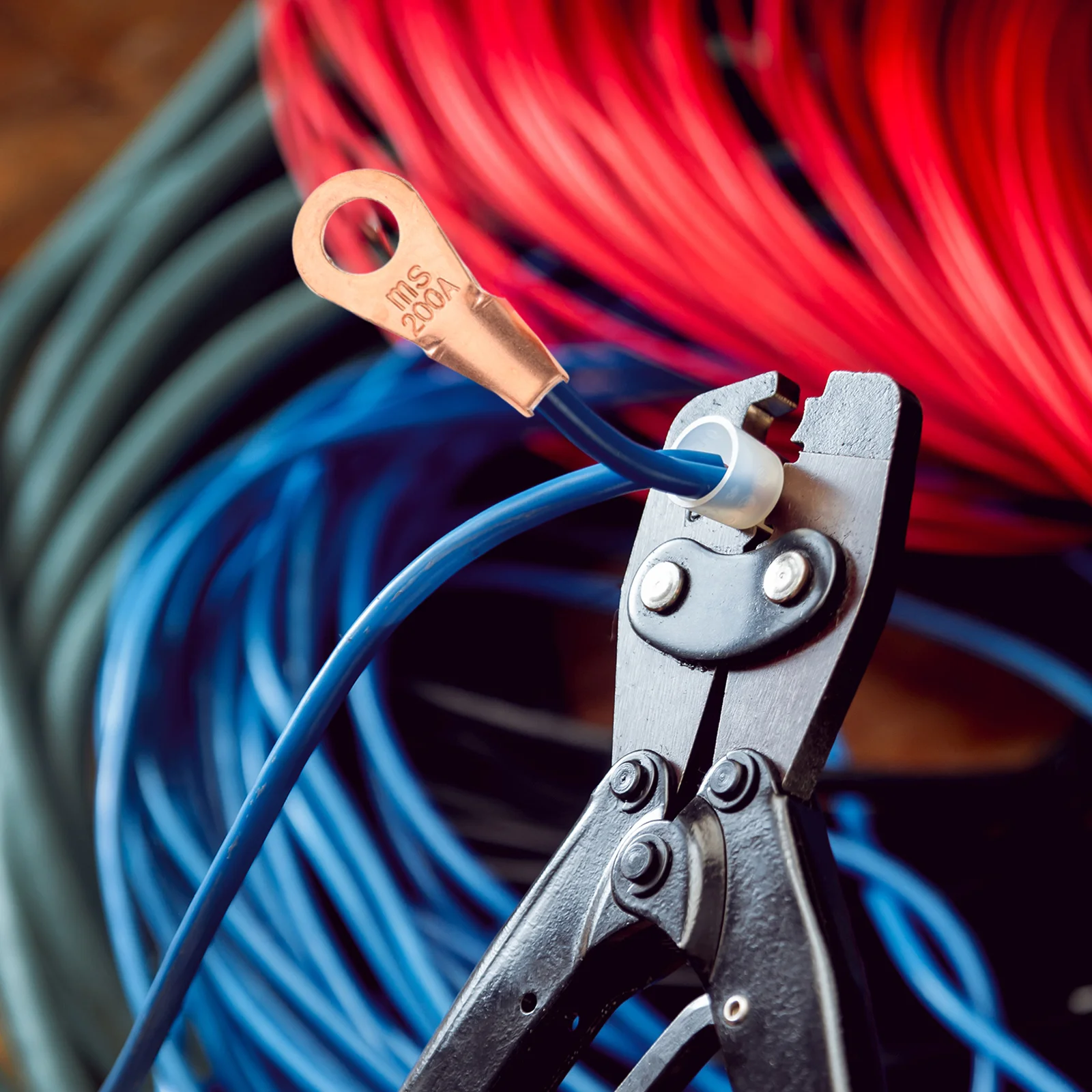 

6Pcs Copper Open Ring Terminals Crimp Wire Connectors Cable Ends Electrical Crimp Terminals Welding Lug Connectors