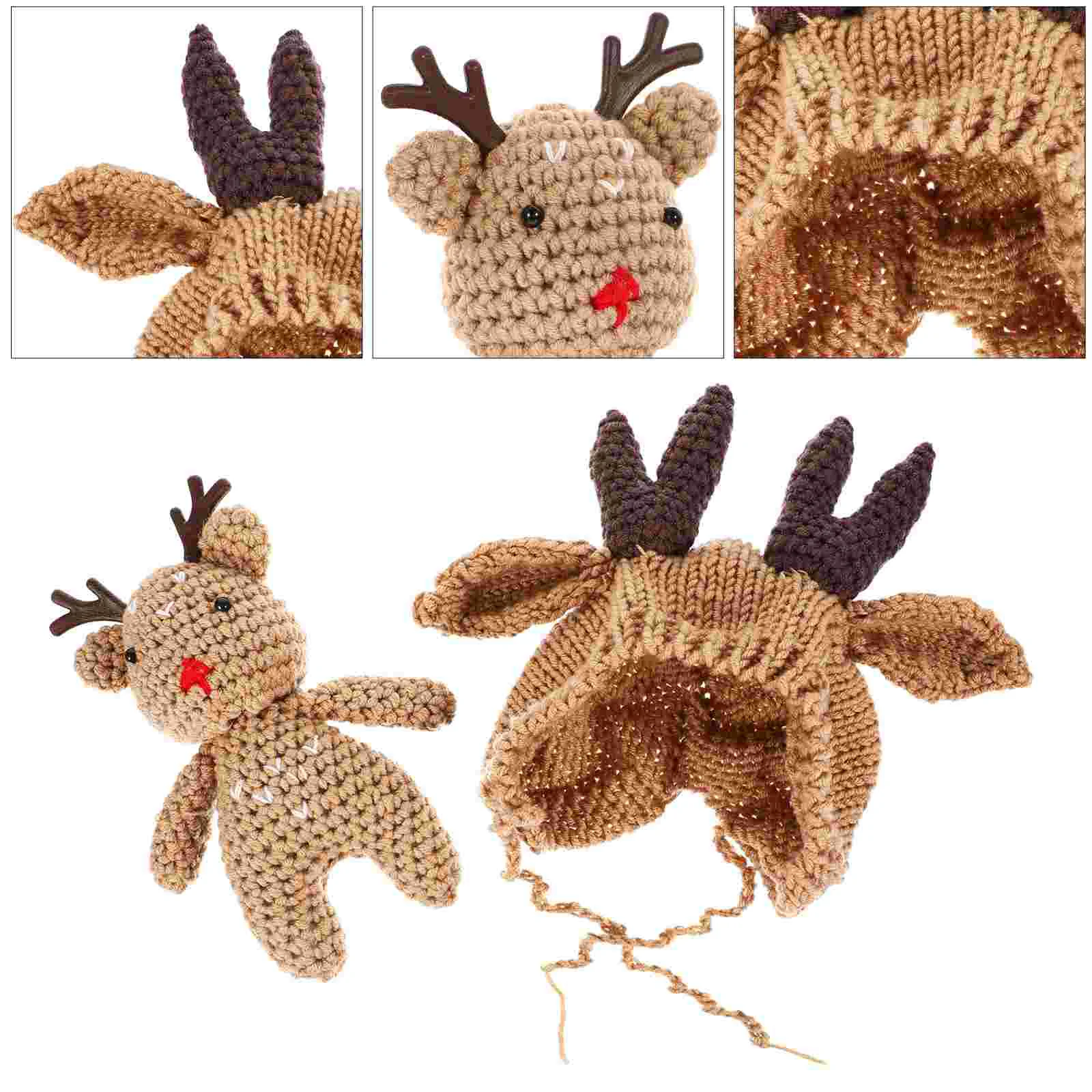 Gorro de lana infantil, accesorios para fotos, sombreros de Navidad para niños recién nacidos, gorro de invierno para bebés europeos y americanos, gorro de Navidad, ropa