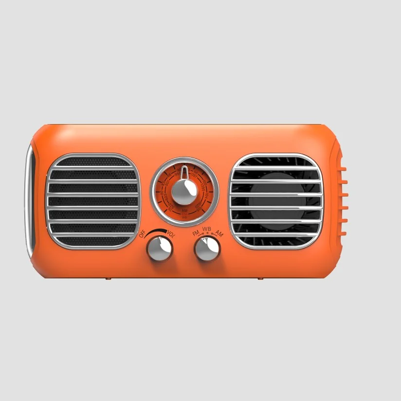 Radio engkol tangan darurat dengan kipas Turbo, Radio FM AM NOAA Bank daya isi ulang dengan Panel surya dan engkol tangan dan Senter