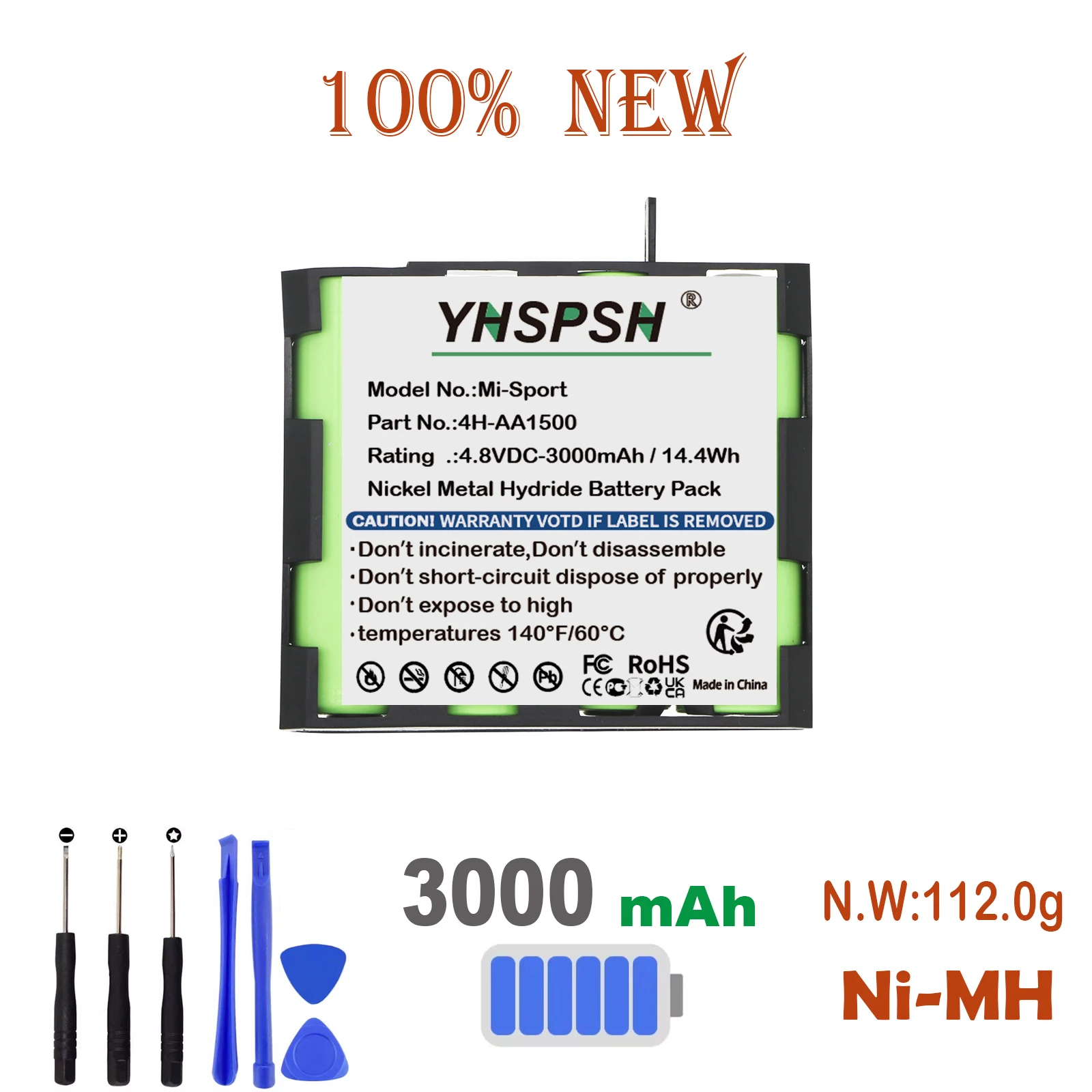 3000mAh Battery For Compex 4H-AA1500 Compatible with Sport Elite, Elite 2.0, Performance, Performance 2.0 and Edge, Edge 2.0