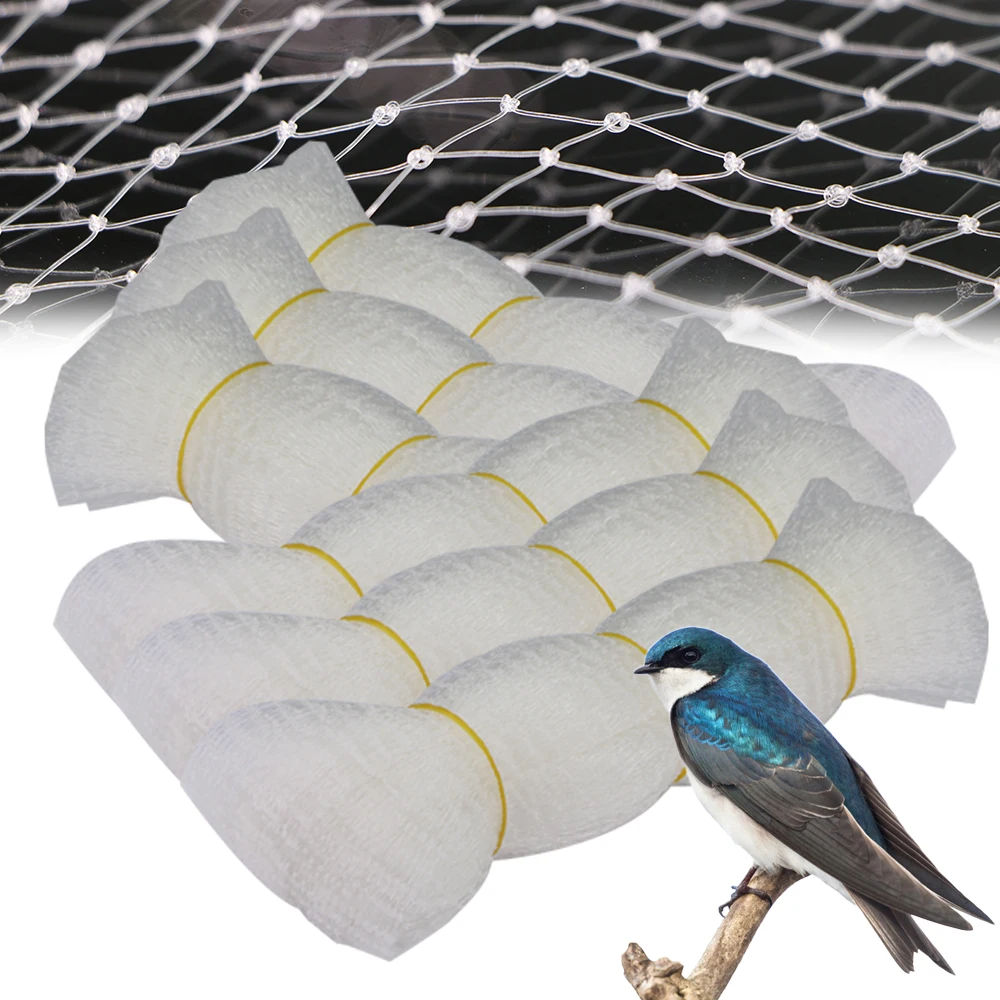 

5x1-20M Anti-bird Netting Garden Pest Barrier Protection Net Nylon Square Mesh Fence Poultry Netting for Knotted Extra Strong