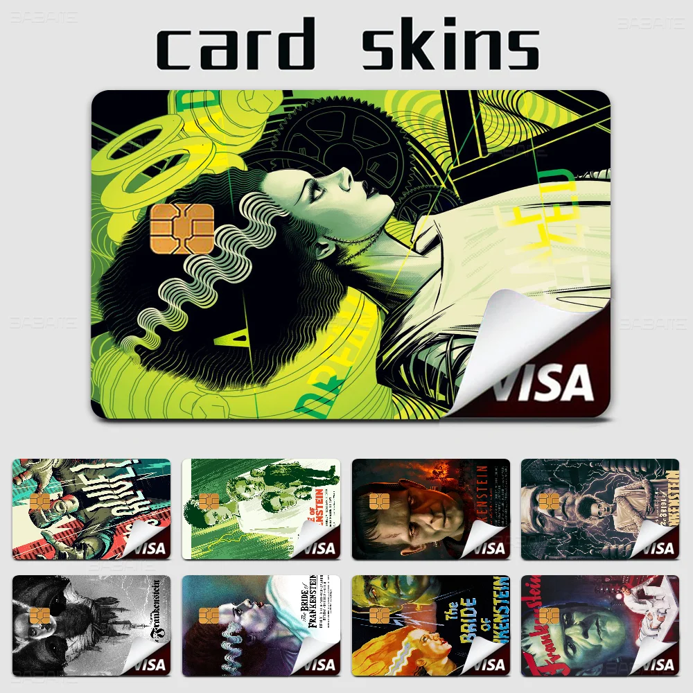 Frankenstein Movie Art Anmie Sticker Film Skin Cover For Credit Card Debit Bank Card Front