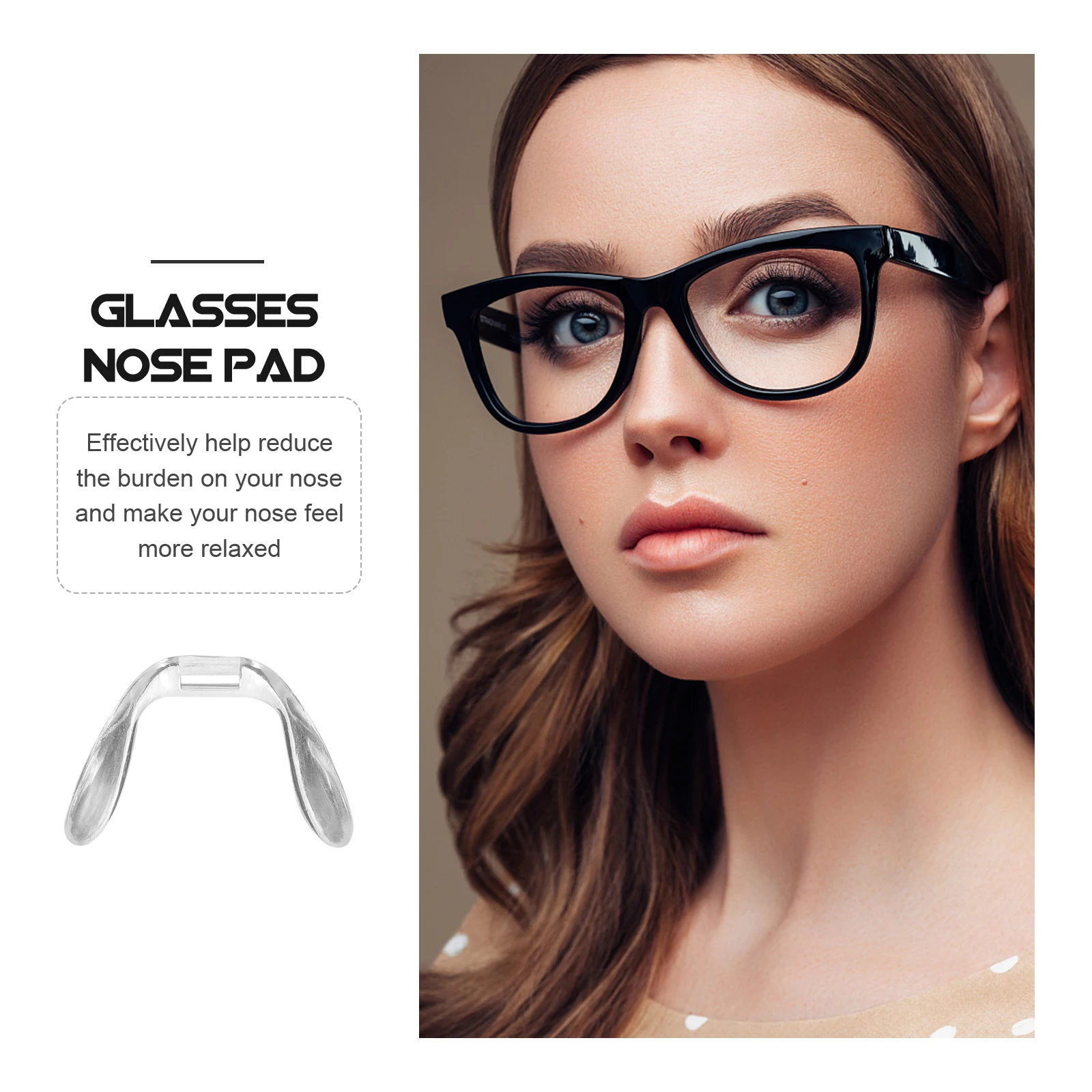 

3pcs Transparent Glasses Nose Pads U-shaped Saddle Eyeglasses Frame Accessories Hard Plastic Clear Miniature Non-slip