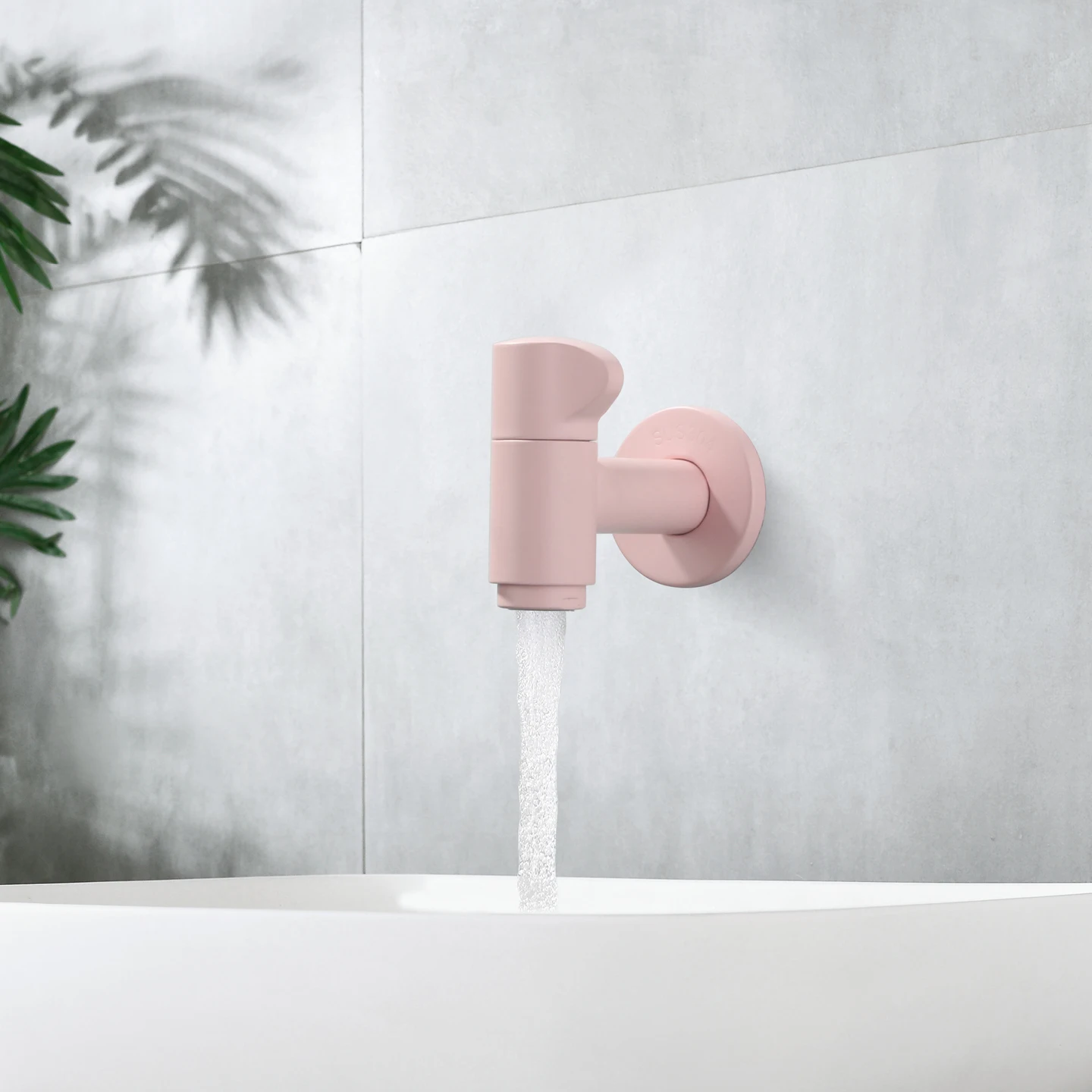 

Single Cold Washing Machine Taps Wall Mounted One Handle Lavatory Basin Sink Faucet 1 Hole Bathroom Sink Faucets Pink