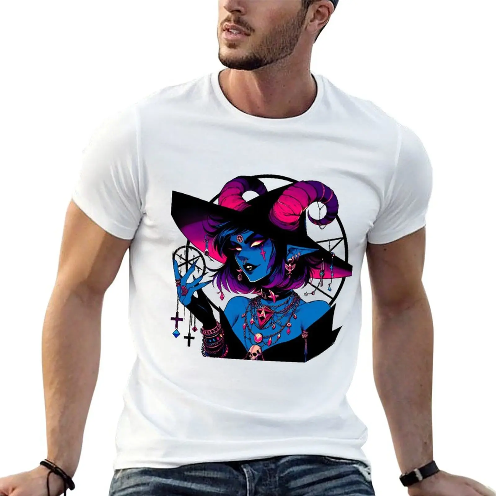 

Colorbanded Tiefling T-Shirt man t shirts for men casual man t shirt summer t shirts for man pack cotton T-shirt