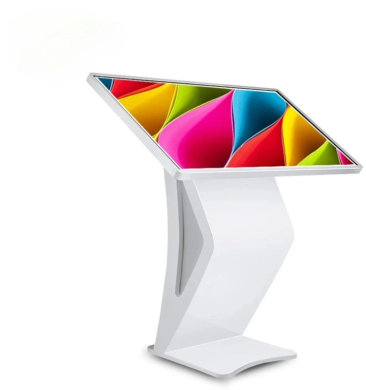 Floor Standing Touch Screen Information Kiosk Horizontal Interactive All In One Pc Kiosk For Shopping Center