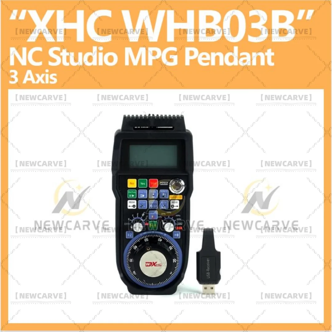 XHC WHB03B Nc Studio 3 Axis Senza Fili Volante Di Comando E Chiusura Pendente MPG Maniglia A Distanza Compatibile Con Weihong V5 V8 Per Incisione NEWCARVE