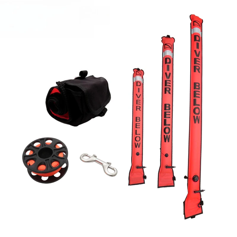 

Diving 3 in 1 Mini Valve 210D Nylon Duck Bill SMB Geodesic Buoy
