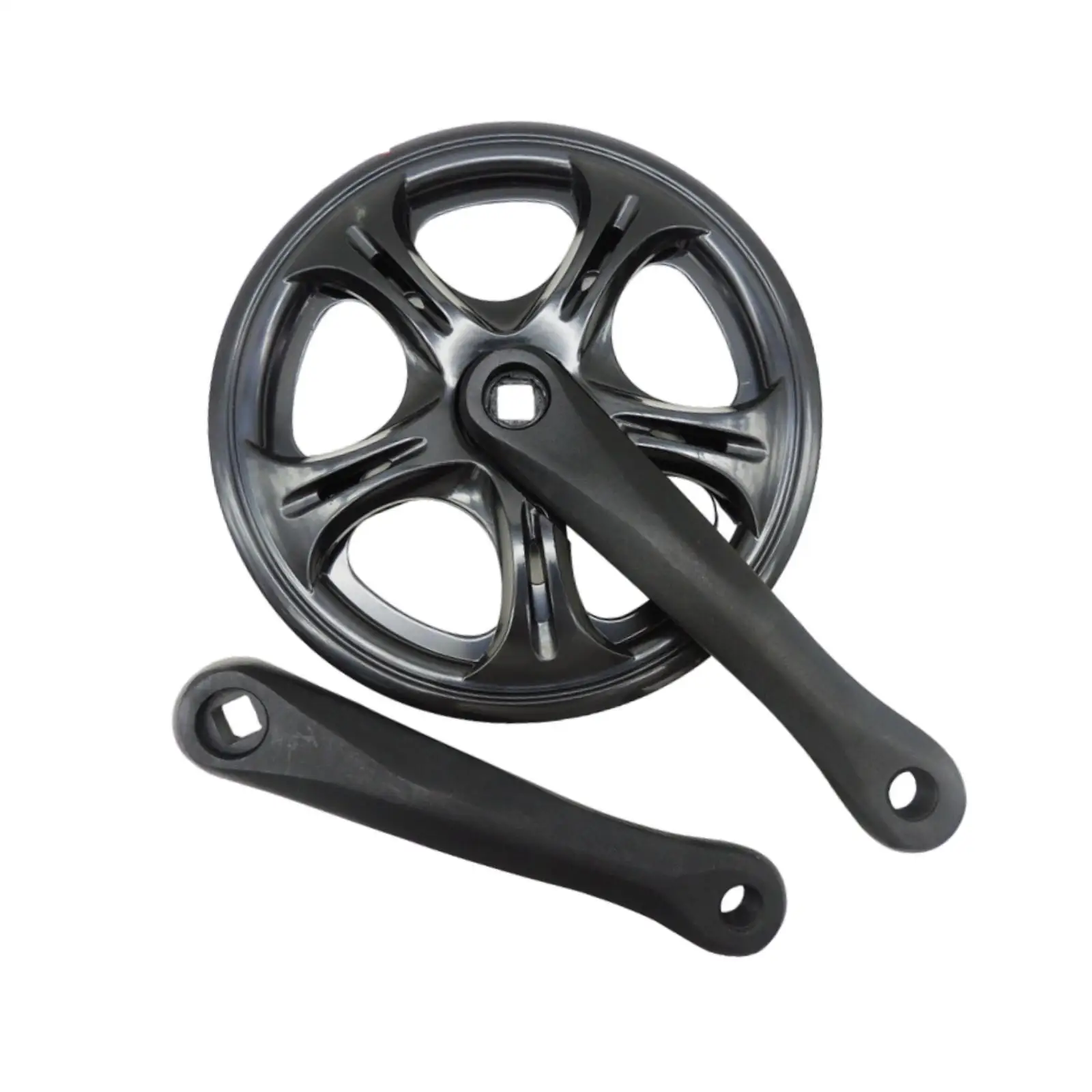 Bike Crankset Single Chainring Bike Crank Arm Set Outdoor 170mm High Strength 48T Chain Wheel Aluminum Alloy Bicycle Crankset