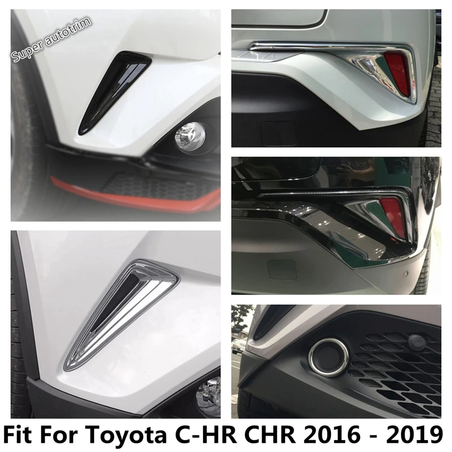 

For Toyota C-HR CHR 2016 - 2019 Front Rear Fog Lights Lamp Eyebrow Frame Decoration Cover Trim ABS Chrome Accessories Exterior