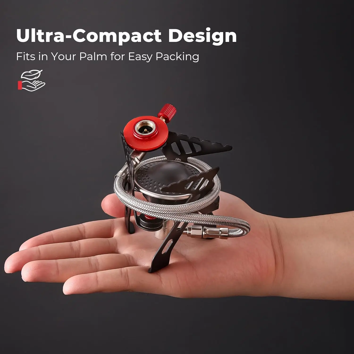 Réchaud de randonnée Portable 2800W avec allumage, réchaud de Camp pliable, adaptateur Butane, sac de transport pour randonnée, Camping, pique-nique, Emer