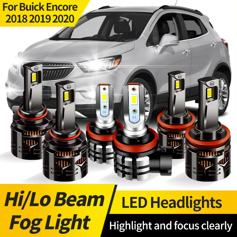 

2PCS 9005 HB3 LED Headlight Bulb CSP H11 Car Headlamp Mini Canbus Hi/Lo Beam Bulb Turbo Fog Light For Buick Encore 2018-2020