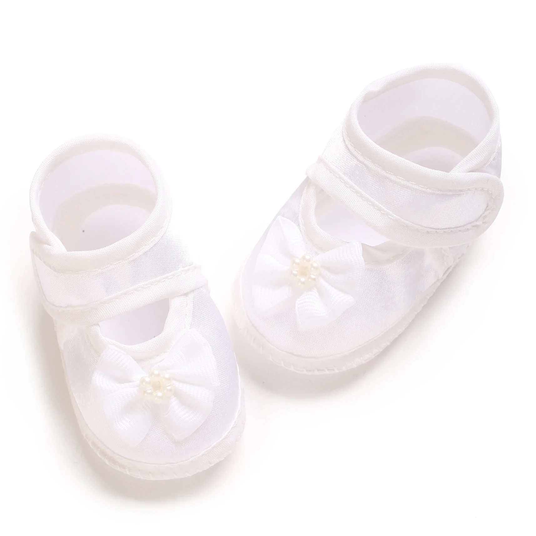 جديد الوليد بلون المعمود حذاء: الوليد صبي وفتاة أحذية المعمودية البيضاء لينة وحيد أحذية المشي أنماط متعددة-9 سنتيمتر/10 سنتيمتر