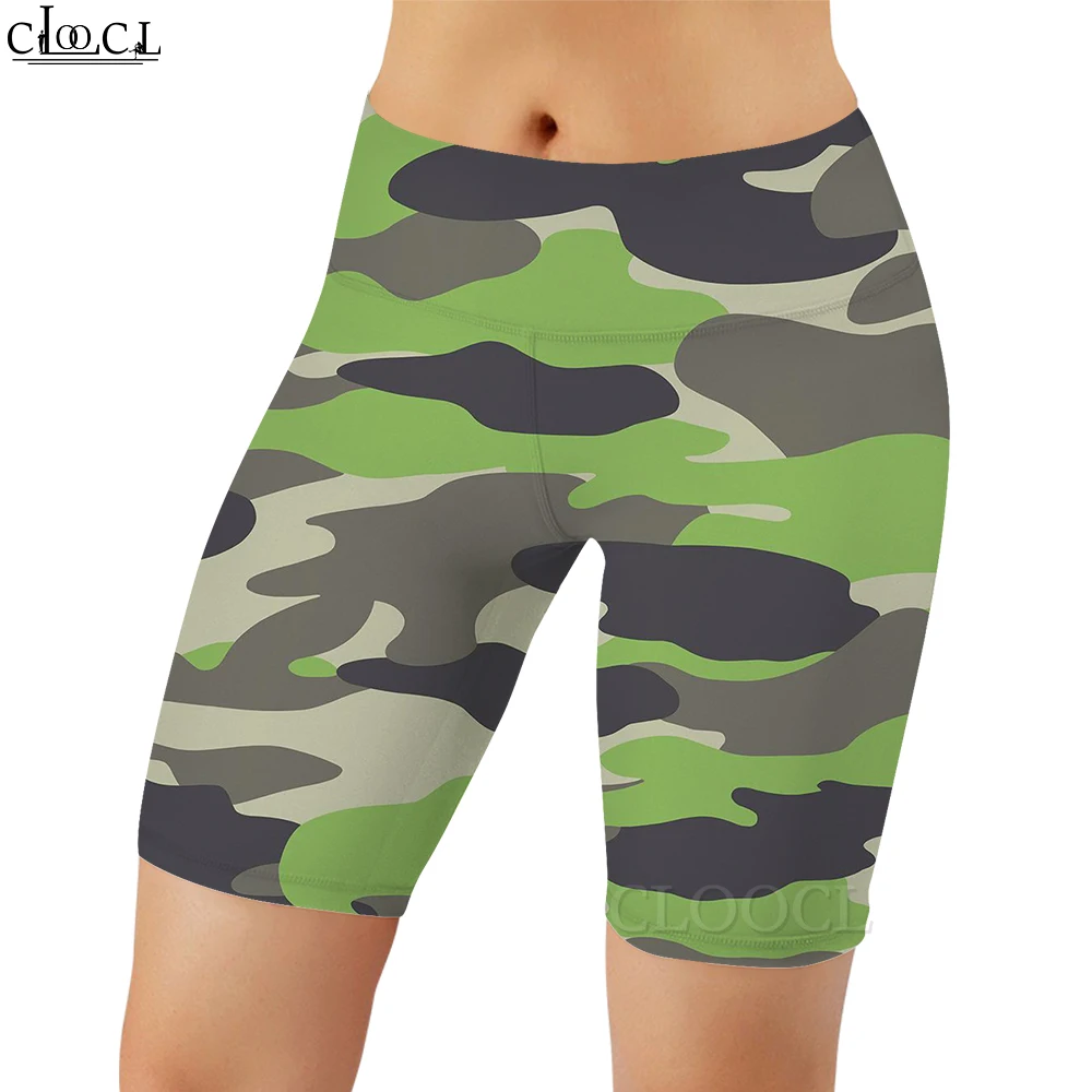 CLOOCL Mode Legging Camouflage Gedruckt Leggings für Weibliche Gym Training Jogging Sexy Nahtlose Shorts Jogginghose