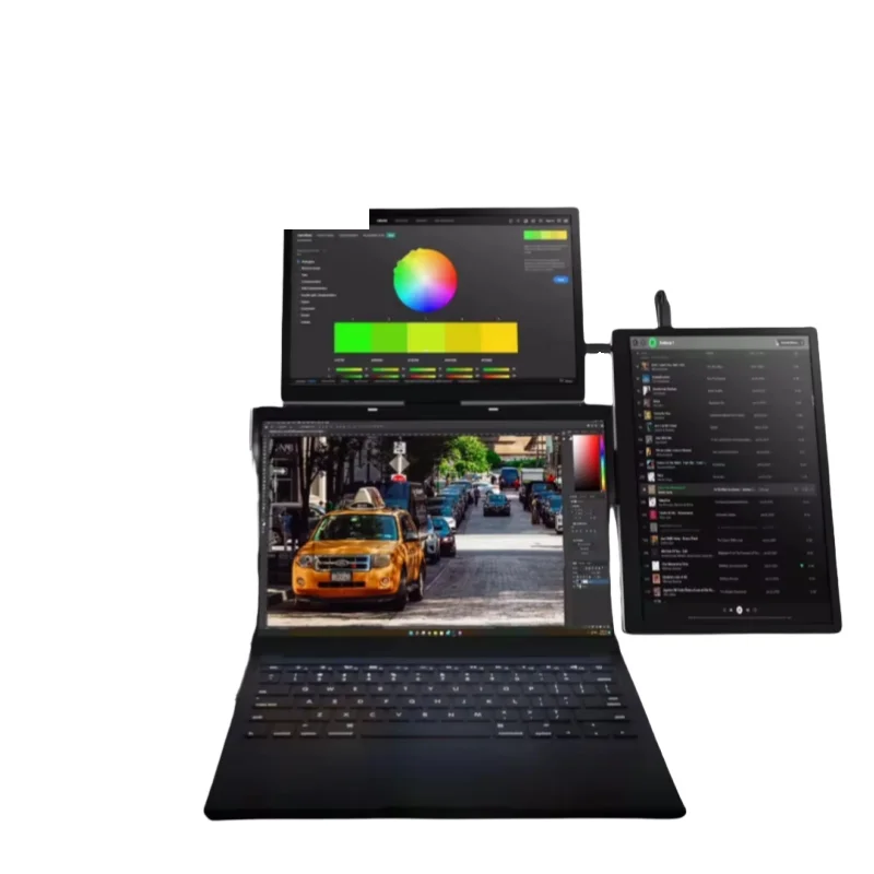 

13,3-дюймовый портативный удлинитель для ноутбука IPS для делового использования, двойной тройной четырехэкранный дисплей, складной держатель, интерфейс Type-C