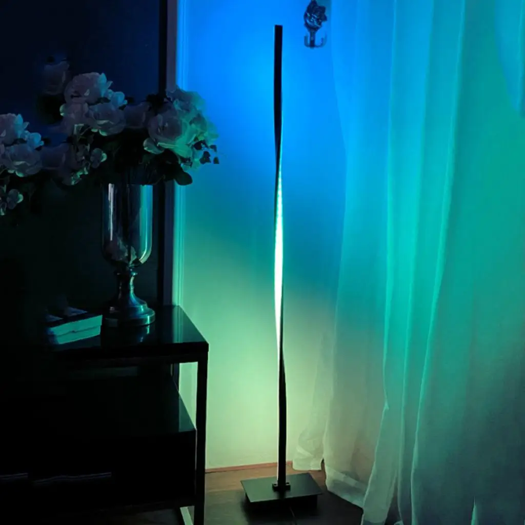 LED Floor Lamp RGB Colorful Bedside Corner Standing Pole Lamp